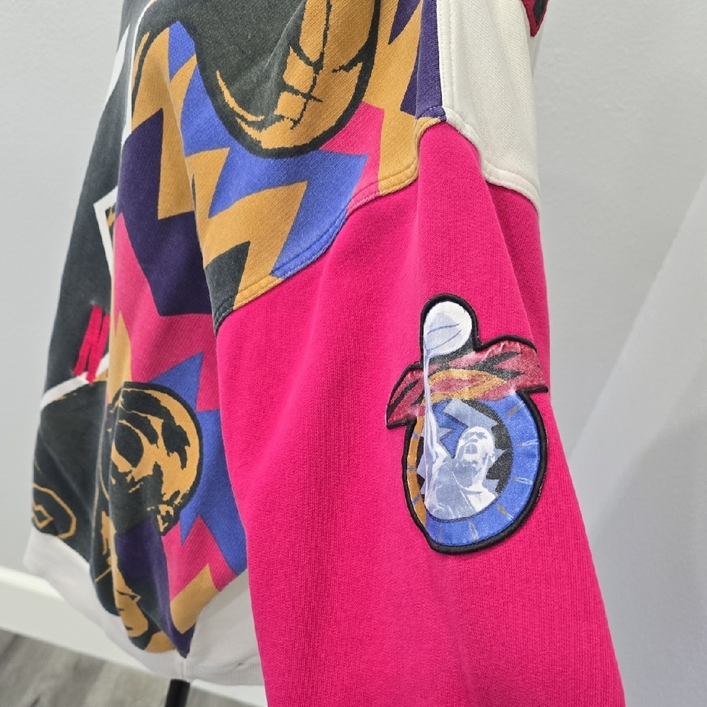 Vintage Nike Air Jordan VII 1992 All Over Print Sweatshirt L Jumpman 23 - Picture 5 of 17